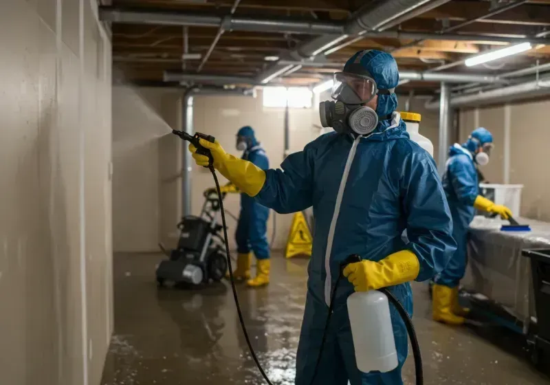 Basement Sanitization and Antimicrobial Treatment process in Elizabeth City, NC