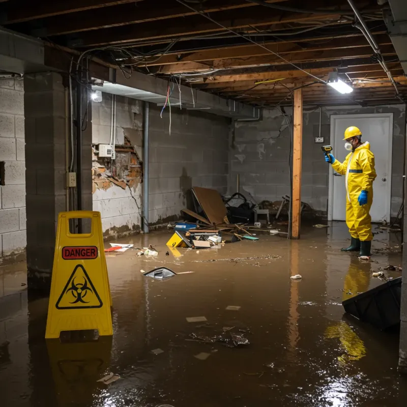 Flooded Basement Electrical Hazard in Elizabeth City, NC Property