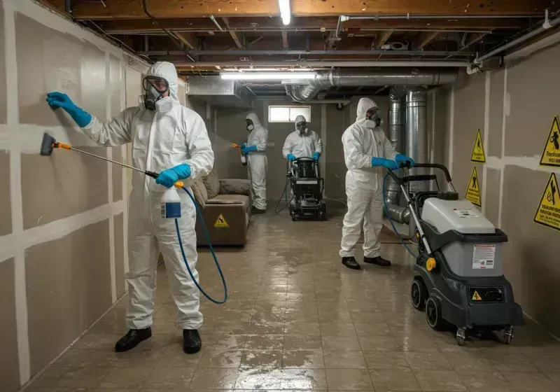 Basement Moisture Removal and Structural Drying process in Elizabeth City, NC